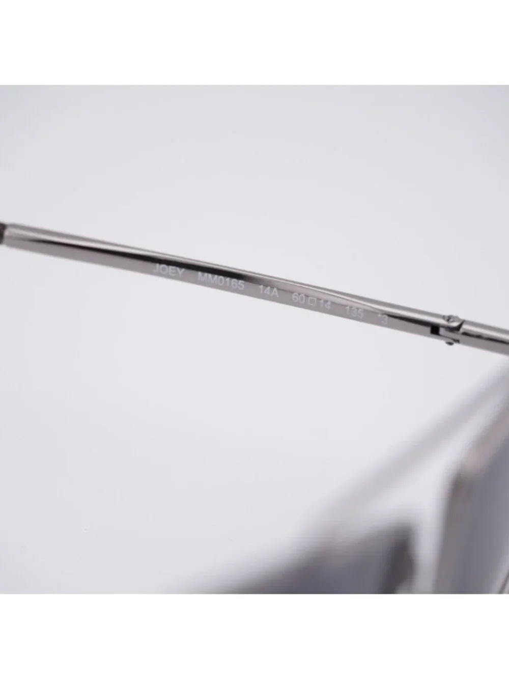 Max Mara MM0165 14A Joey Sunglasses Shiny Light Ruthenium Geometric Frame